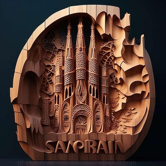 3D model sagrada familia (STL)